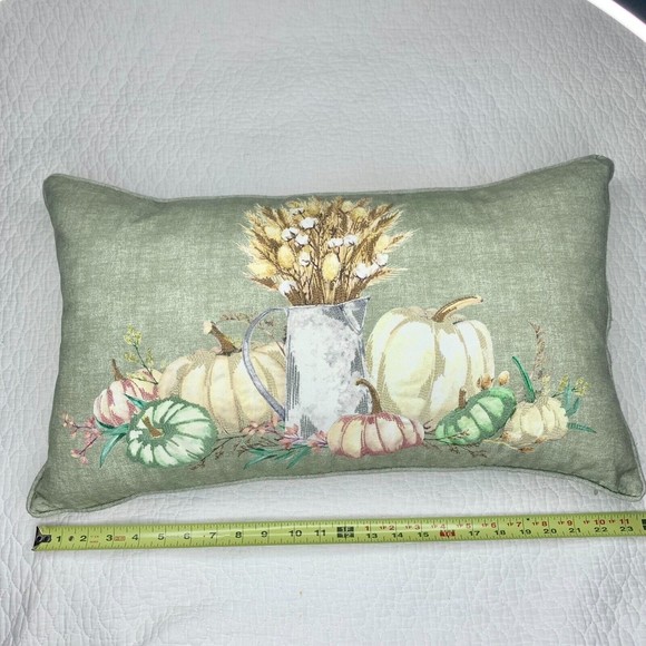 The Farmhouse by Rachel Ashwell Feather Bolster Pillow Autumn Pumpkins Falls - Picture 10 of 15